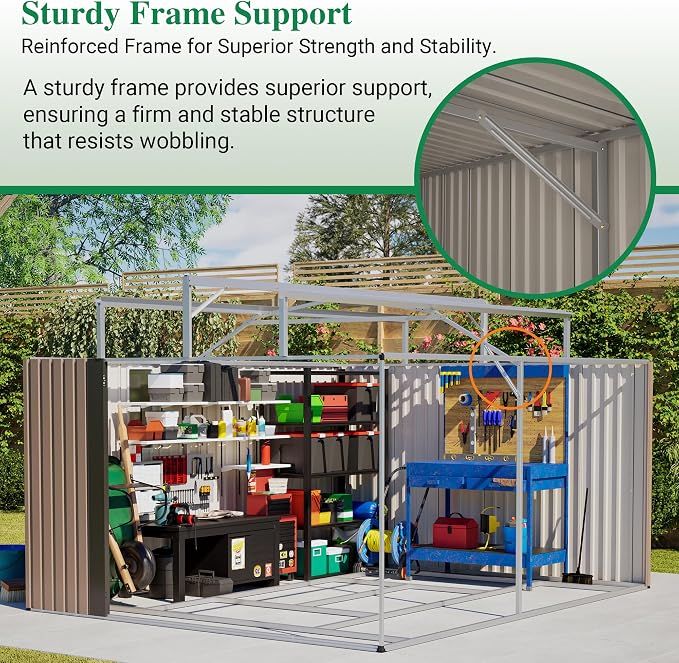 Large Outdoor Storage Shed, Utility Tool Shed - Image 6