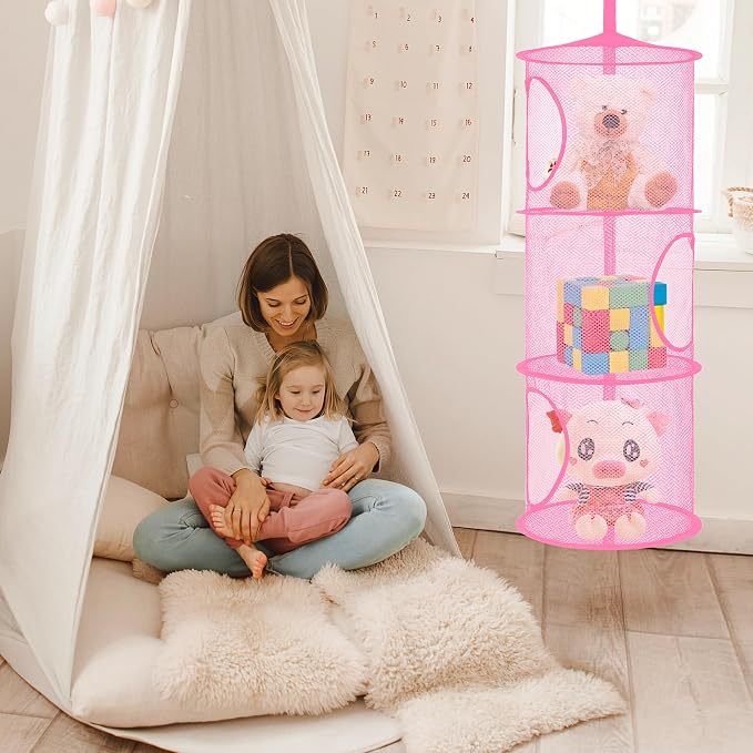 Libeder Mesh Hanging Storage Space Saver Bags Organizer, Foldable Storage - Image 2