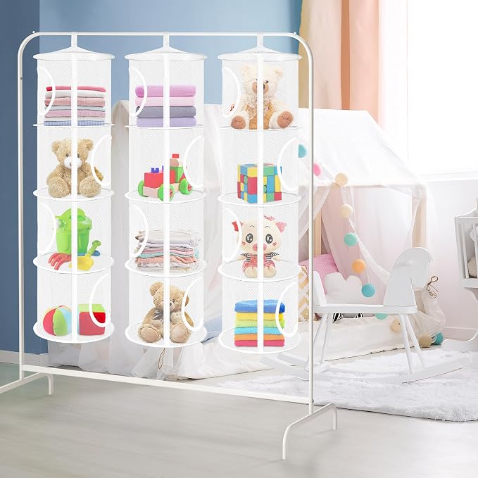 Libeder Mesh Hanging Storage Space Saver Bags Organizer, Foldable Storage - Image 3