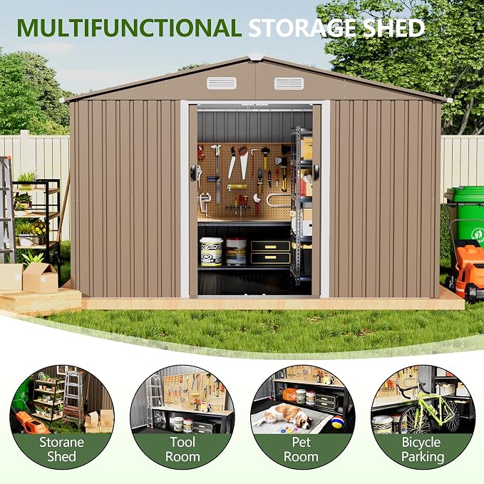 10x8FT Outdoor Storage Shed - Image 4