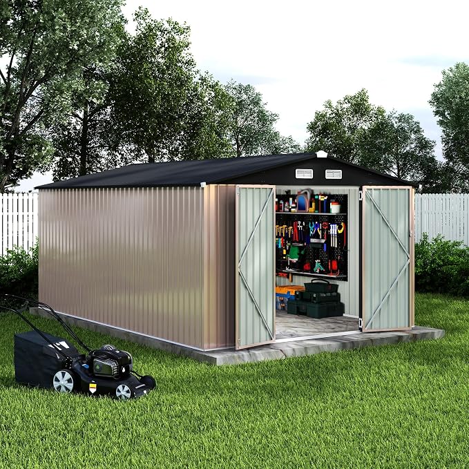 10x14 FT Metal Storage Sheds Outdoor, Metal ToolShed - Image 5