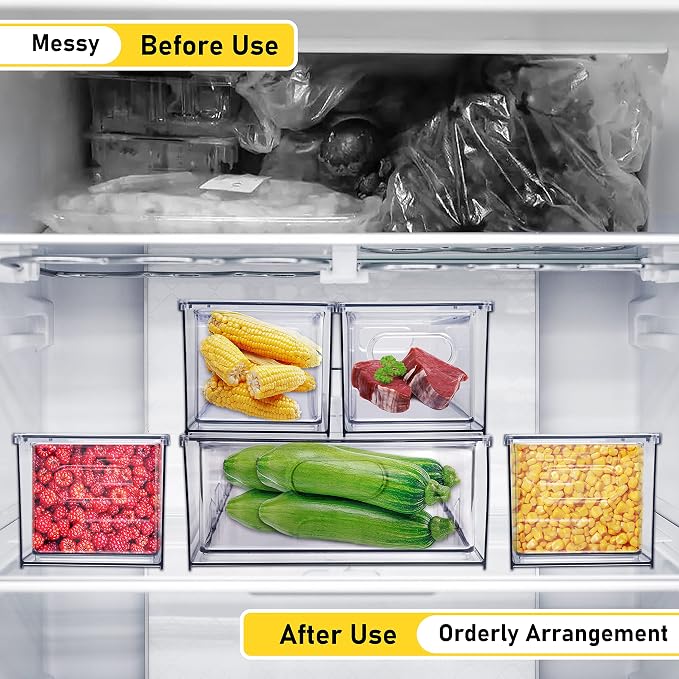 3 Pack Refrigerator Organizer Bins - Image 7