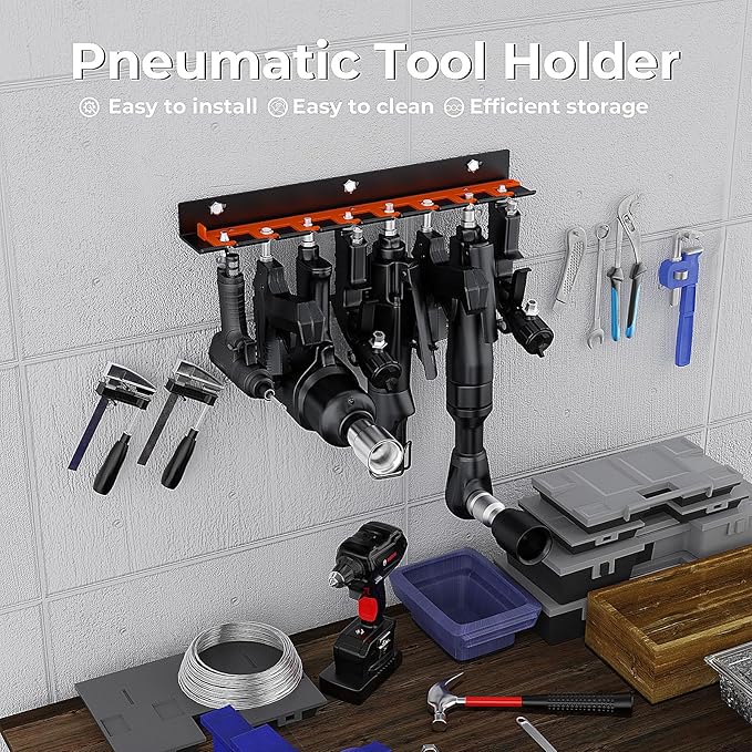 Air Tool Holder, Air Tool Rack for Garage Walls and Tool Cart Storage - Image 3