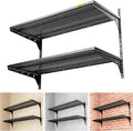 1pack×2 Tier 1.3x3ft Garage Shelving Wall Mounted, 400 lbs Load Capacity by AECXM