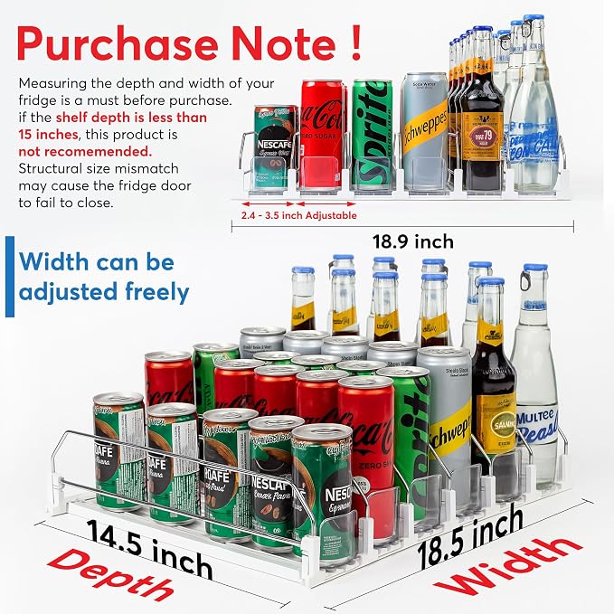 Dwella Drink Organizer for Fridge – 6-Tier Can Dispenser for Fridge, - Image 2