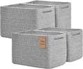 Storage Baskets for Organizing, 4 Pack Storage Baskets for Shelves, Woven by Degeyoyo