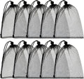 TecUnite 10 Pcs Mesh Bags Drawstring Laundry Bags Large Nylon Mesh Gift by TecUnite