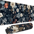 Dark Flower Large Mouse Pad, Gaming Keyboard Desk Pad, Extended Mouse Mat by BAHDSISFA