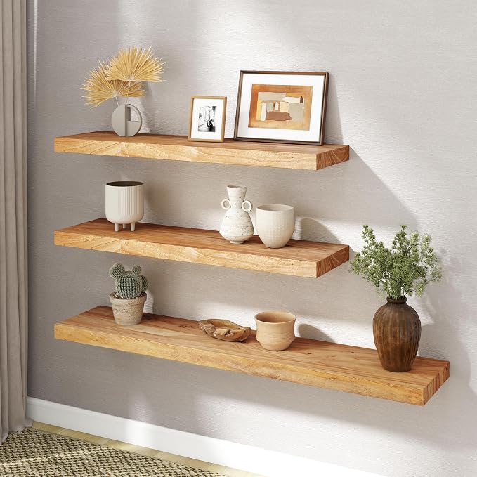 RICHFOCUS Elm Floating Shelves for Wall - Image 2