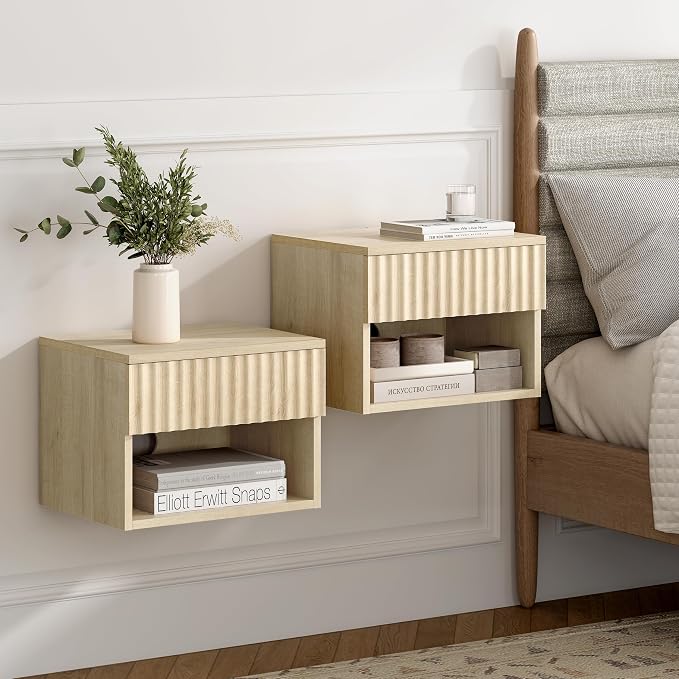 Floating Nightstand Set of 2 by EYYTHUNG
