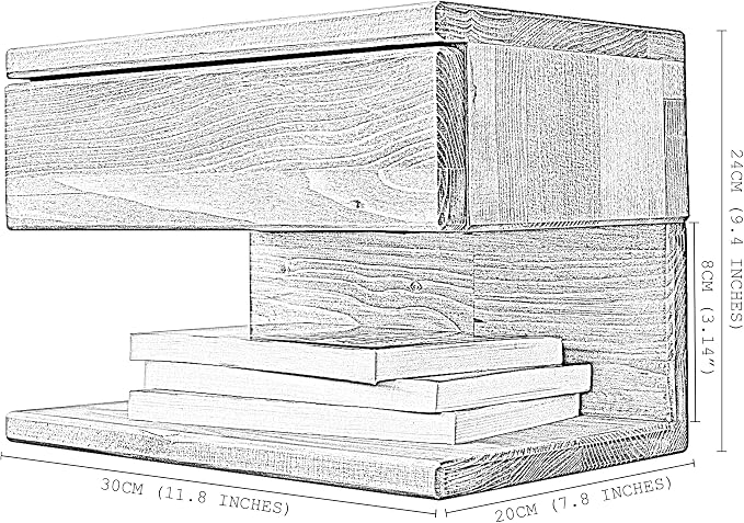 Floating Nightstand Side Accent or End Table - Image 8