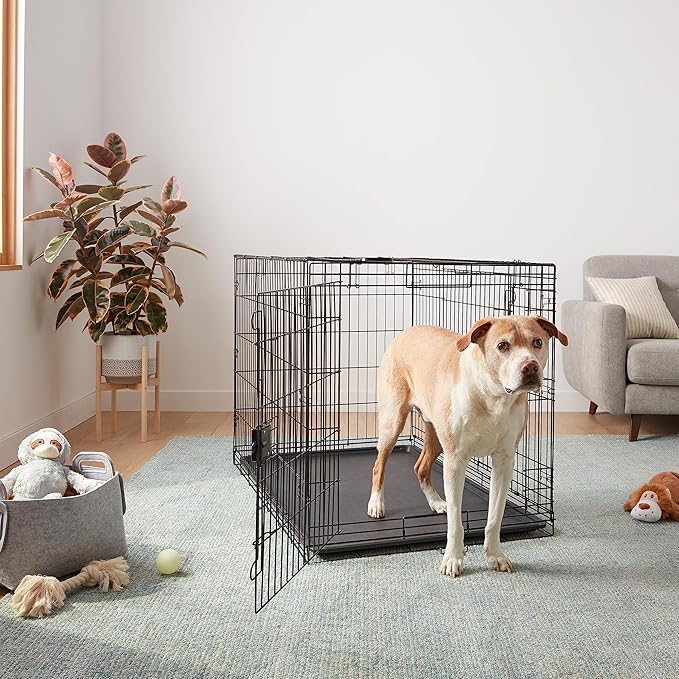 Amazon Basics Durable, Foldable Metal Wire Dog Crate - Image 5