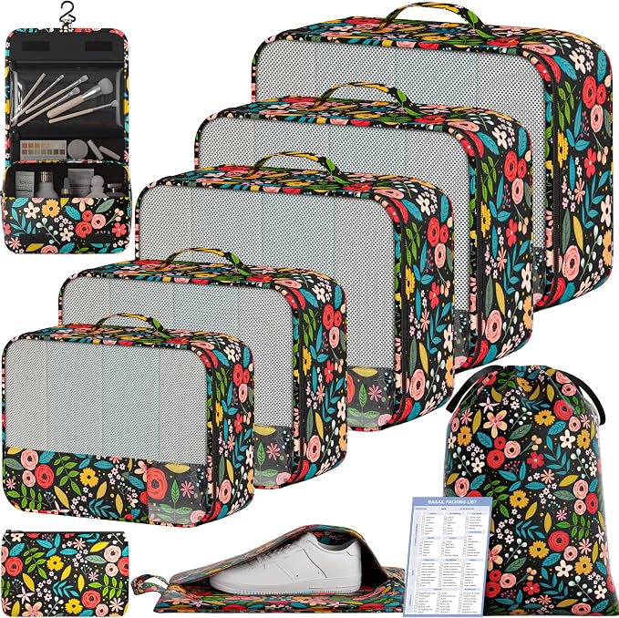 BAGAIL 9 Set Packing Cubes Luggage Packing Organizers by BAGAIL