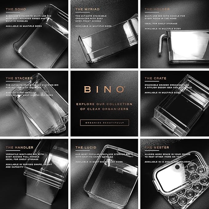 BINO | Stackable Plastic Storage Bins, Medium - Image 7