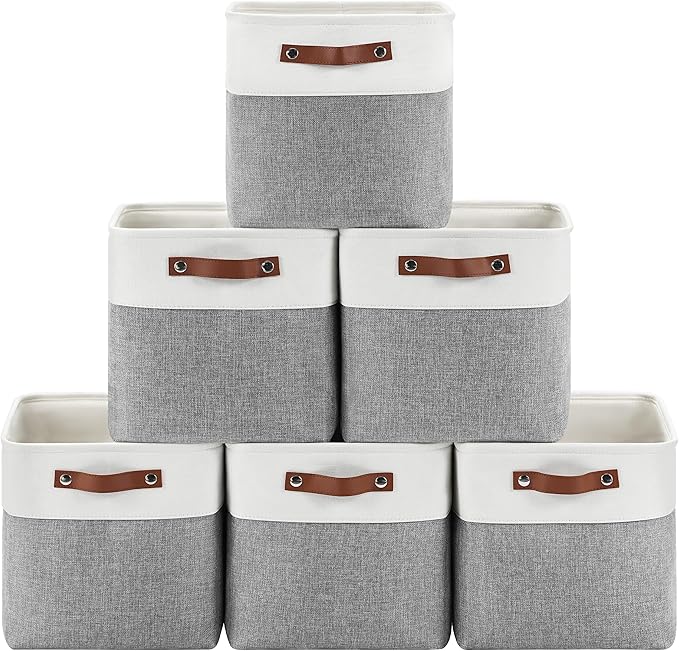 Foldable Storage Cubes 11x11 Inch, Collapsible Storage Basket by Patvingot