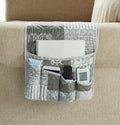 Brilliant Sunshine Grey Floral Patchwork Sofa Armrest 5 Pockets Organizer by BrilliantSunshine