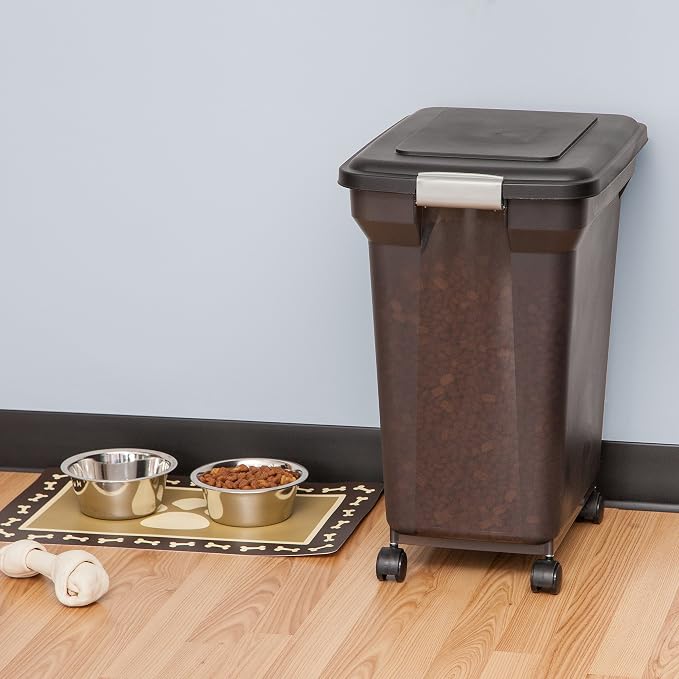 IRIS USA WeatherPro Airtight Dog Food Storage Container, Attachable Wheels - Image 11