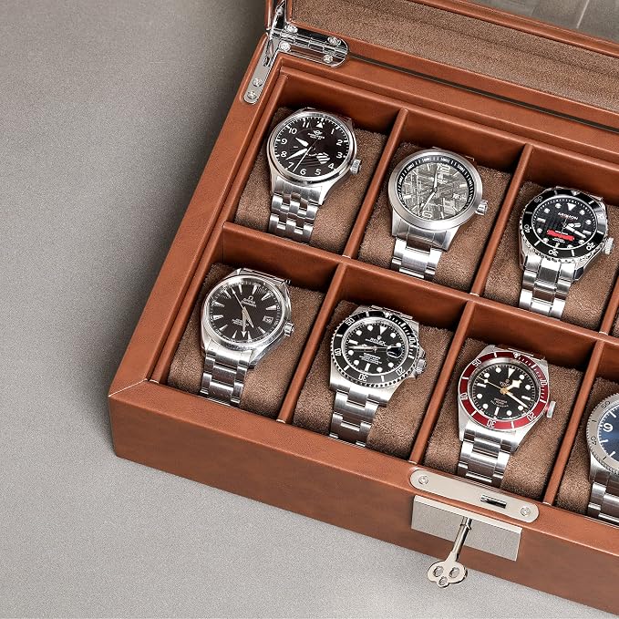 ROTHWELL 10 Slot Leather Watch Box - Image 7